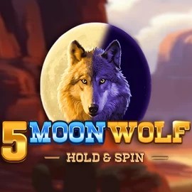 5 Moon Wolf slot logo by Apparat Gaming at Betalice Casino