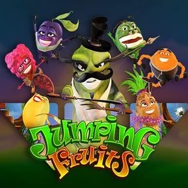 Jumping Fruits slot logo by Wazdan at Betalice Casino