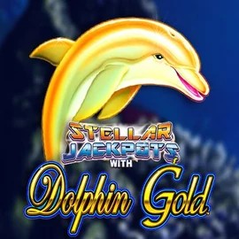 Dolphin Gold with Stellar Jackpots online game logo by Lightning Box Game on betalice-login.com